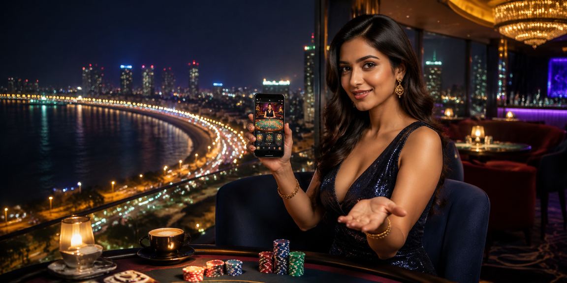 Mumbai Marine Drive local player making a payment on mobile device